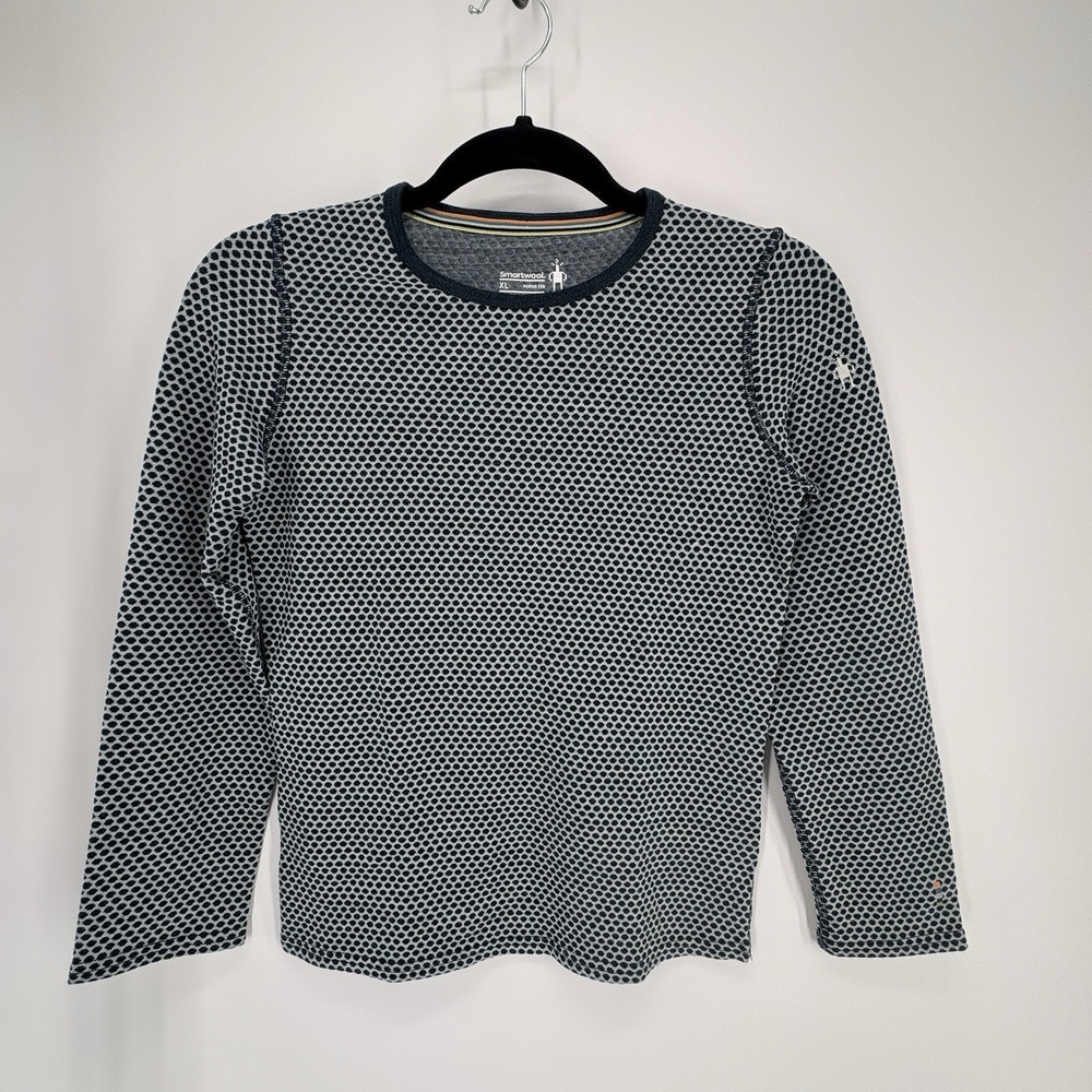 Smartwool Merino 250 Base Layer Kids Youth XL Green Shirt Long Sleeve Crew